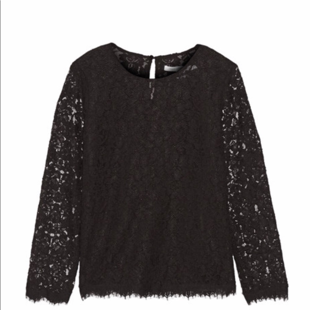 Diane von Furstenberg Brielle Black Lace Top
NWT
